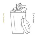 Paper waste icon