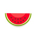 Paper watermelon icon on white background vector