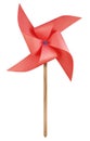 Paper windmill pinwheel - Red Royalty Free Stock Photo