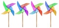 Paper windmill pinwheels - Colorful Royalty Free Stock Photo