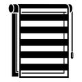 Paper window blind icon, simple style