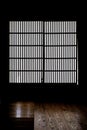 Paper Window of Old Japanese Samurai house Royalty Free Stock Photo