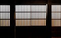 Paper Window of Old Japanese Samurai house Royalty Free Stock Photo