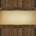 Paper on wood background