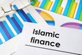 Paper with words Islamic finance.