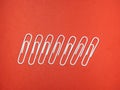 Paper work. Colored paper clips. Work with documents. Office Royalty Free Stock Photo