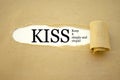 Business Markting concept KISS Keep it simple stupid Royalty Free Stock Photo