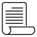 Paper writing icon outline vector. Note book