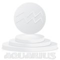 Paper Zodiac sign. Aquarius - Astrological and Horoscope symbol