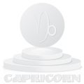 Paper Zodiac sign. Capricorn - Astrological and Horoscope symbol