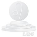 Paper Zodiac sign. Leo - Astrological and Horoscope symbol on pe