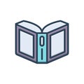 Color illustration icon for Paperback, pamphlet and studying