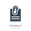 paperclip attachment icon in trendy design style. paperclip attachment icon isolated on white background. paperclip attachment
