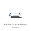 Paperclip attachment icon vector. Trendy flat paperclip attachment icon from miscellaneous collection isolated on white background