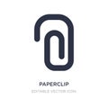 paperclip attachment icon on white background. Simple element illustration from Miscellaneous concept