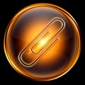 Paperclip icon gold