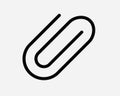 Paperclip Icon Paper Clip Attach Document Email File Attachment Note Page Folder Media Stationery Shape Sign Symbol Vector