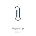 Paperclip icon vector. Trendy flat paperclip icon from education collection isolated on white background. Vector illustration can Royalty Free Stock Photo