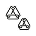 Paperclip icons set. Office stationery symbols. Vector illustration. EPS 10. Royalty Free Stock Photo