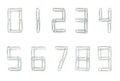 Paperclip Number Set on white background