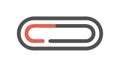 Paperclip with Red Accent for Important Attachments, vector design Generative AI Royalty Free Stock Photo