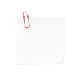 Paperclip with white notepaper.