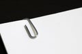 Paperclip Paper Clip White Paper Black Desk