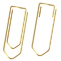 Paperclips clamped gold Royalty Free Stock Photo