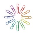 Paperclips color wheel 3d