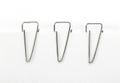 Paperclips on white background Royalty Free Stock Photo