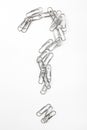 Paperclips on white background Royalty Free Stock Photo