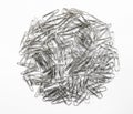 Paperclips on white background Royalty Free Stock Photo