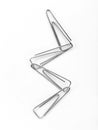 Paperclips on white background Royalty Free Stock Photo