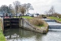 Papercourt Lock on the River Wey Navigations Canal Royalty Free Stock Photo