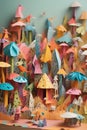 Papercraft Diorama Magic World Royalty Free Stock Photo