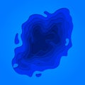 Papercut blue multi layer gradient background