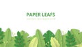 Papercut leafs concept Royalty Free Stock Photo