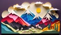 Papercut Mountain Range Camping