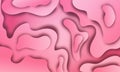 Papercut multi layers pink color texture background. Abstract topography concept design llustration for website, blog, logo, Royalty Free Stock Photo