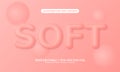 Editable Soft 3D Text Effect. Royalty Free Stock Photo