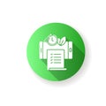 Paperless statements flat design long shadow glyph icon