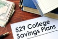 Papers with 529 College Savings Plans Royalty Free Stock Photo