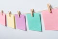 Papers of different color on a string Royalty Free Stock Photo