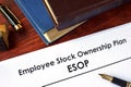 Papers with Employee Stock Ownership Plan (ESOP) Royalty Free Stock Photo