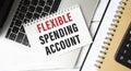 Papers with flexible spending account FSA on a table
