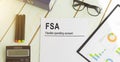 Papers with flexible spending account FSA Royalty Free Stock Photo