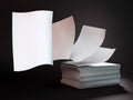 Papers flying Royalty Free Stock Photo