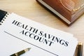 Papers about Health savings account HSA. Royalty Free Stock Photo