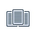 Color illustration icon for Papers, documents and notebooks