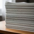 The papers are neatly aligned, creating a uniform, rectangula Royalty Free Stock Photo